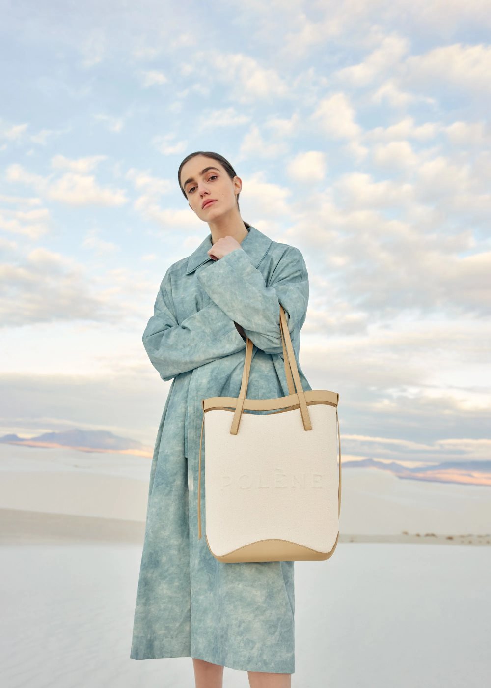 Bolsa Tote Polene Ilo Blancos Marrom | MEXICO IEVOJM