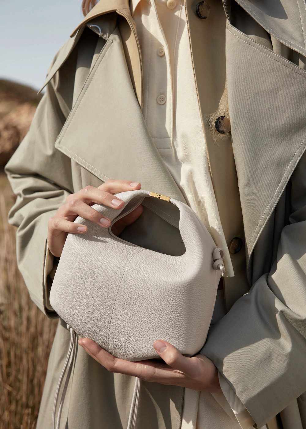 Bolso de Mano Polene Béri Blancos | MEXICO JRLVFK