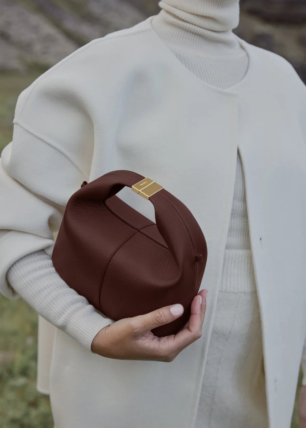 Bolso de Mano Polene Béri Chocolate | MEXICO MYHLWJ