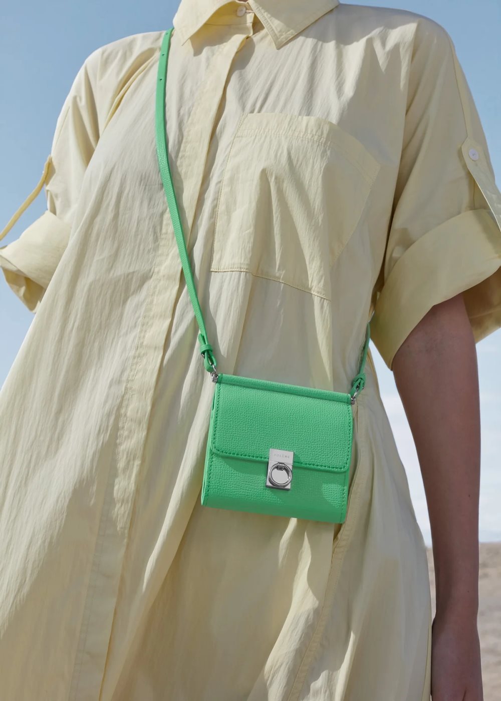 Carteras Polene Numéro Sept Crossbody Verdes | MEXICO TRWSVL