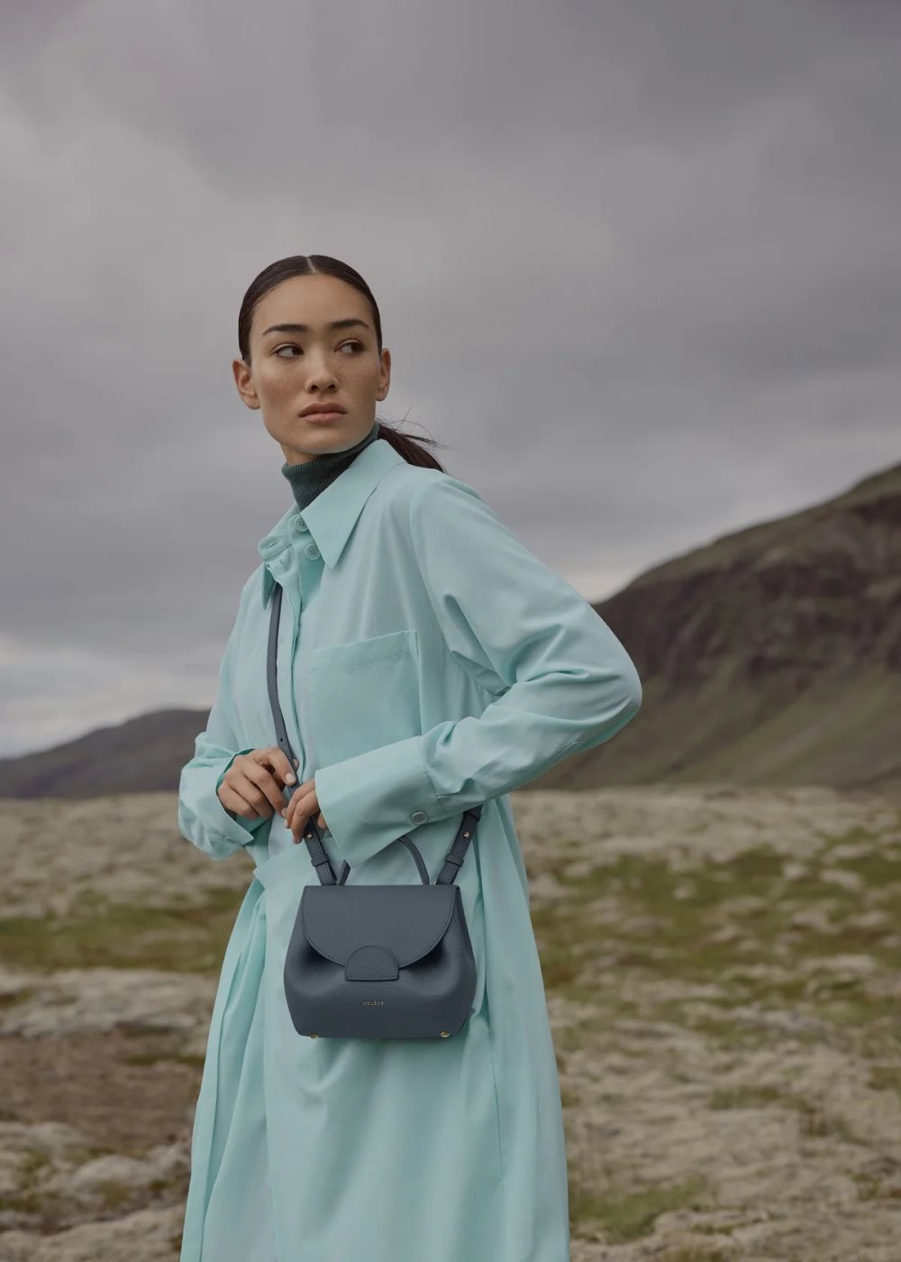 Mini Bolso Polene Numéro Un Nano Azul Marino | MEXICO EYAGHU